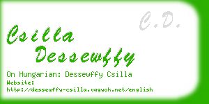 csilla dessewffy business card